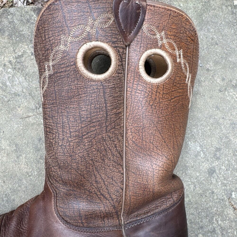 Justin Men's Bent Rail BR773 13D western Cowboy Boot grizzly brown full grain - Picture 4 of 11